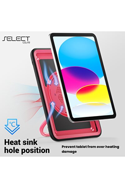 SELECT Shockproof Case for iPad 9th Generation 10.2-inch - Child-Safe Design with 360-Degree Rotating Stand and Thermoline