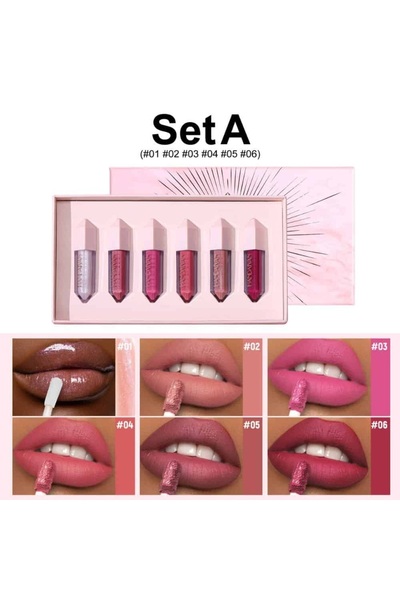 Makeup Set Rujuri Lichide 6 bucăți, culori mate si lucioase