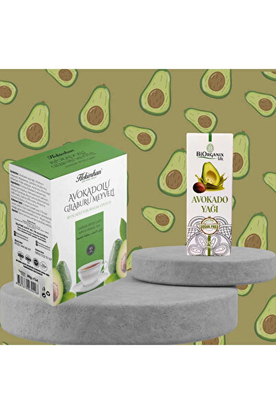 hekimhan bitkisel Avokadolu Glaburu Meyveli Bitki Çayı + Avokado Yağı