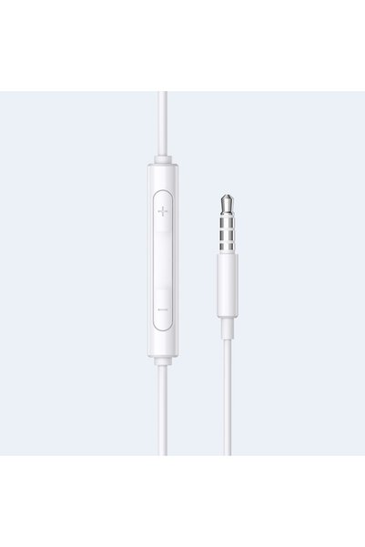 Edifier P205 In-Ear Headphones with Mic, Inline Control, 3.5mm Wired Stereo Earbuds - White