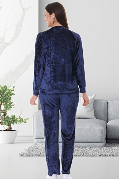 Bella Linda Σετ γυναικεία αθλητική φόρμα Soft Velvet Embroidered