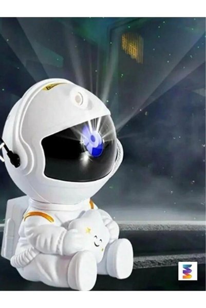 Torima Astronot Projektör Işıklı Galaksi Samanyolu Yıldız Gece Lambası LW6 Mini Beyaz