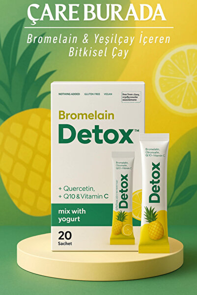 Çare Burada Bromelain Detox 20x8 Gr (Quercetin, Q10 & Vitamin C)