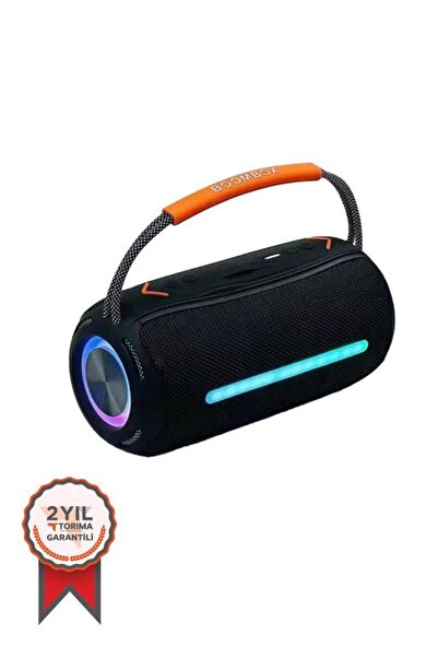 Torima Bluetooth Hoparlör Rgb Işıklı USB TF Destekli Booms Box 360 Siyah