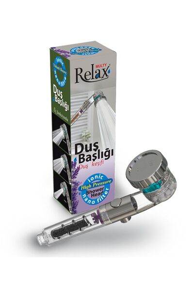 relax shower Relax Multy Üç Fonksiyonlu Ayarlı On-off Düğmeli Filtreli Mineralli Tasarruflu Basınçlı Duş Başlığı