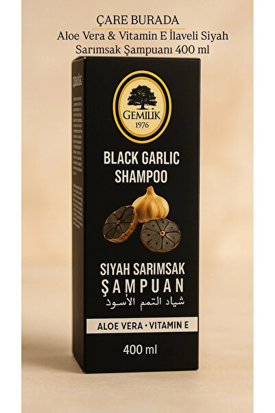 Çare Burada Gemilik - Aloe Vera & Vitamin E İlaveli Siyah Sarımsak Şampuanı 4...