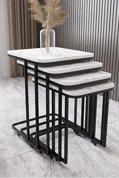 Avenza Furniture AVENZA LİVİNG 4,lü Metal Zigon Sehpa