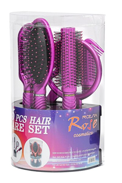 Roesıa Rose Cosmetics Rose Standlı 5 Parça Professıonel Tarak Seti