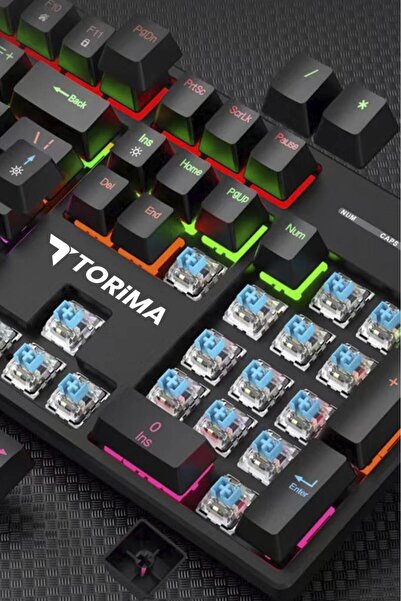 Torima TK-05 Kablolu Mekanik Blue Switch Rgb Işıklı Gaming Klavye Siyah