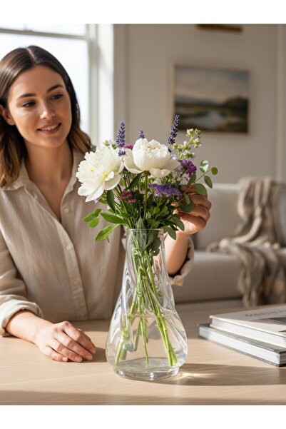 Paşa Cam El İşçiliği Burgu Silindir Vazo Tamamen Üfleme Sanatı İle Yapılmaktadır 20 Yükseklik