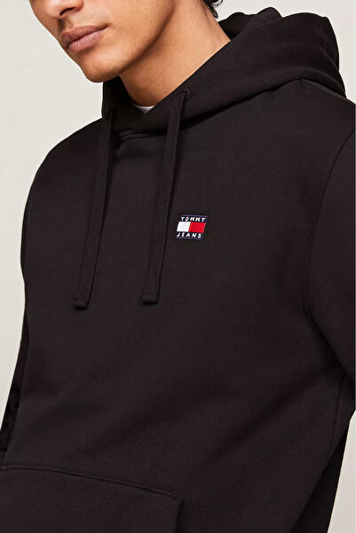 Tommy Hilfiger Erkek TJM REG BADGE HOODIE EXT Sweatshirt-Siyah