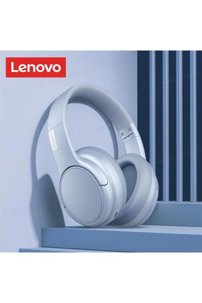 LENOVO Bluetooth Kulaklık Kulak Üstü Kablosuz Kulaklık TH20 Mavi