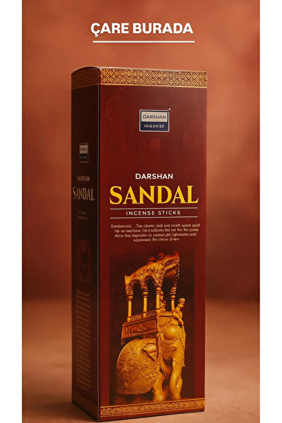 Çare Burada Darshan Incense - Sandal 20'li Çubuk Tütsü (Duygusal Denge & Nega...