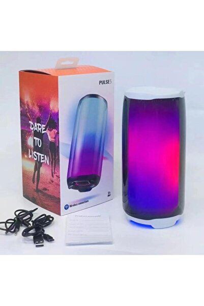 Torima Bluetooth Hoparlör Rgb Işıklı Speaker PLUSE5 Beyaz