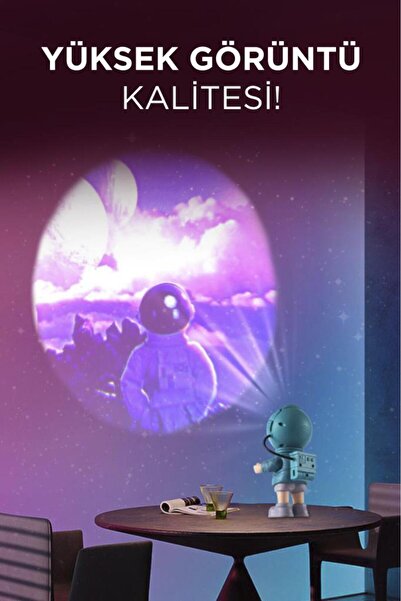 Torima LW-37 Mavi Astronot Projektör Gece Lambası Gökyüzü Star Projeksiyon Kumandalı Aydınlatma