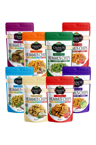 Cipsaş Crunch Stick - Crunch Wavy - Crunch Leaf Mixed Pack 85 g X 8 Pieces