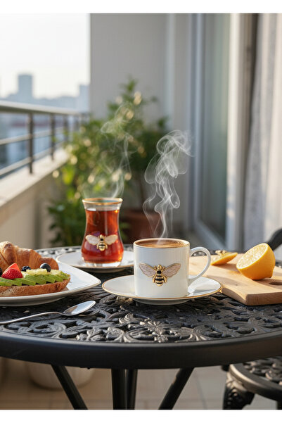REGNA HOME Fine Living Happy Bee 6 Kişilik Çay Ve Kahve Seti