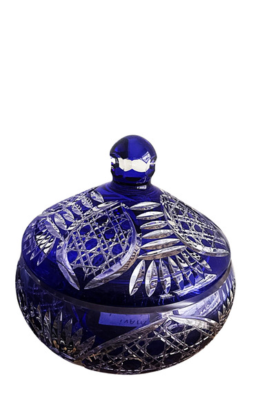 DECOSTYLE Kristal Dekorlu renkli kapaklı şekerlik 2 parça