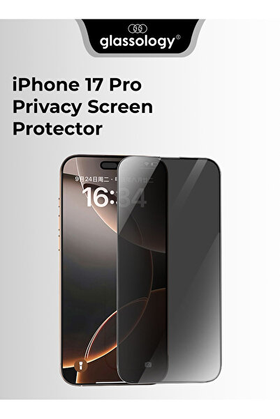 Glassology زجاج مقوى للخصوصية متوافق مع iPhone 17 Pro - مضاد للتجسس ومقاوم للخدش