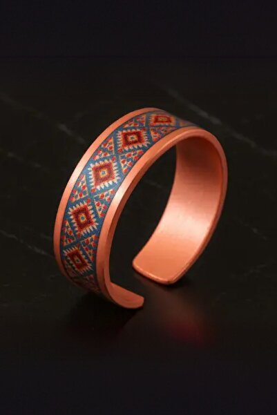 OSMANLI GÜMÜŞ خاتم نحاسي نسائي - خاتم طباعة خاصة طراز قوس قزح