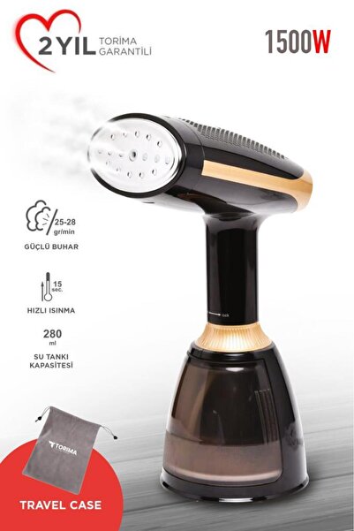 Torima Ky-003 Black Steam Wrinkle Remover 1500W Portable Travel Size Vertical Iron