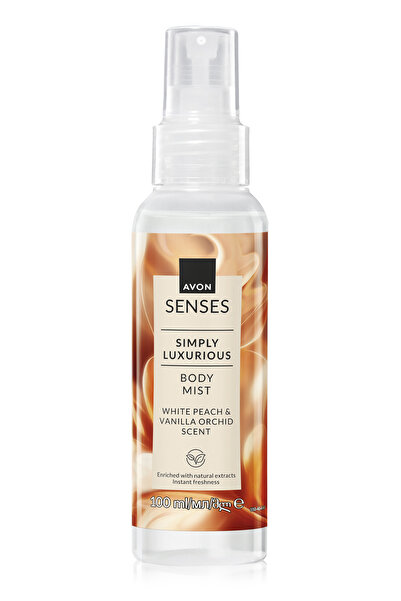 AVON Simply Luxurious Beyaz Şeftali Ve Vanilya Orkide Kokulu Vücut Spreyi 100 Ml.