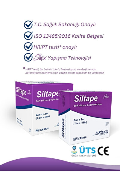 Advancis Medical UK Siltape Soft Silikon Bant Estetik Keloid Yanık Sezaryen Dikiş Ameliyat Izi Giderici 2cm X 3mt