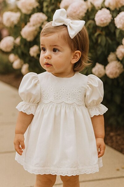 Hobidik Kız Bebek Çocuk Fisto Detaylı Elbise Seti