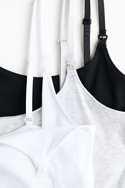 H&M MAMA 3-pack nursing vest tops