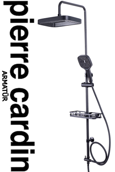 Pierre Cardin Trata Black Rain Shower System