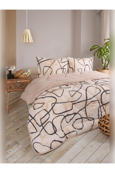 argehome طقم لحاف وغطاء وسادة مزدوج من ويلسوفت ذو وجهين