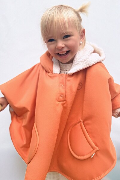 Little Gusto Sıvı Geçirmez Wellsoft Panço Turuncu Yağmurluk