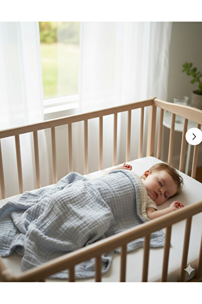 yorni 80x110cm, 4 Kat Çift Taraflı Çok Amaçlı Müslin Örtü Bebek Battaniyesi