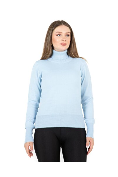 Sortie Turtleneck Basic Sweater Blue