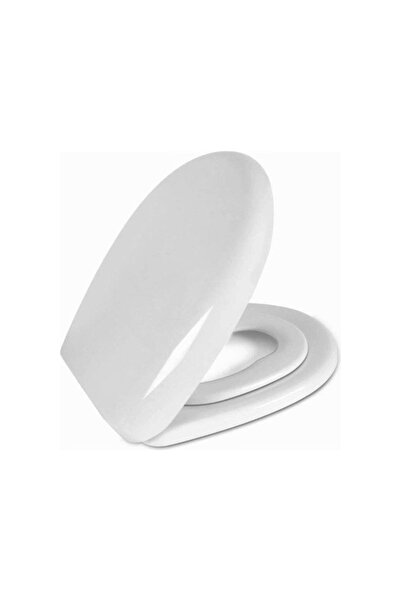 NKP 0340 Unıversal Çocuk Yetişkin Amortisörlü Klozet Kapağı Thermoplast Yavaş Kapanan Klozet Kapağı