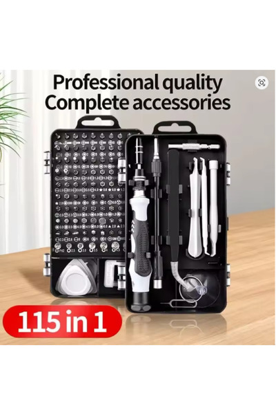 Tool 115 Parça Hassas Tornavida Seti- Çok Fonksiyonlu Bilgisayar, Telefon, Elektronik Cihaz Tamir Seti