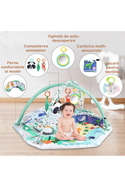 Smart Vibe 4in1 PlayBeBe PANDA Activity Set, Multifunctional Play Space with Sensory Toys