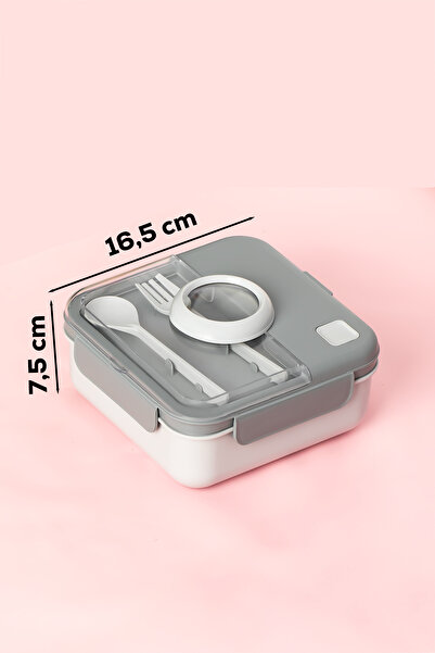 Porsima L-00927 Lunch Box with Spoon and Fork - Portable Lunch Box - Lunch Box 1250 ml