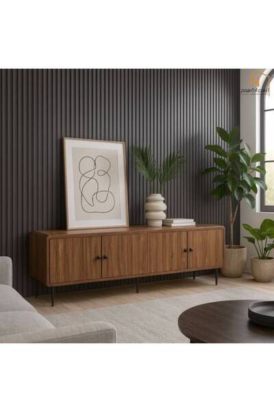 Al Saada Home وحدة تلفزيون - 163×40×54 سم - بني