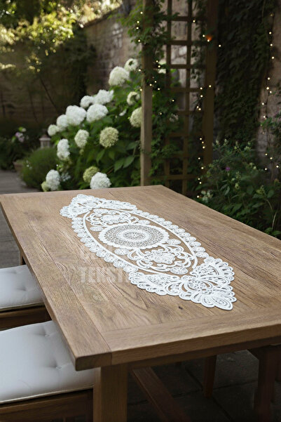 Çt Çeyizci Tekstil Runner unic cu detaliu din dantelă franceză, Runner pe mas...