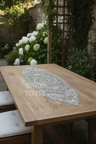 Çt Çeyizci Tekstil Runner unic cu detaliu din dantelă franceză, Runner pe mas...