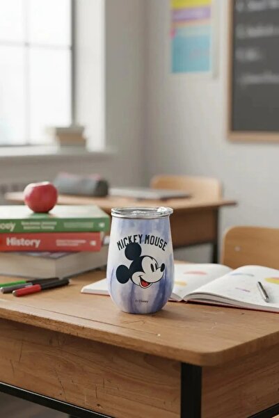 Disney Lisanslı Paslanmaz Çelik Kapaklı Bardak (530Ml) - Mickey