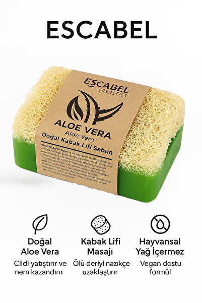 Escabel Doğal Kabak Lifli Aloe Vera Sabunu 120 Gr