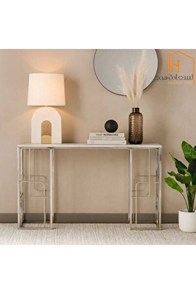 Al Saada Home Reception Console - Marble - 80 x 40 x 140 cm
