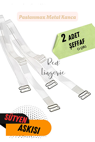 red iç giyim Metal Uçlu Şeffaf Sütyen Askısı (2 ADET)