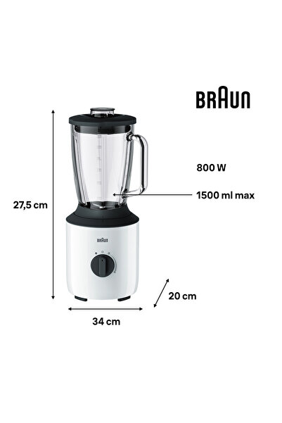 Braun Jb3150wh Powerblend 3 800 W Cam Sürahi Tipi Smoothie Blender