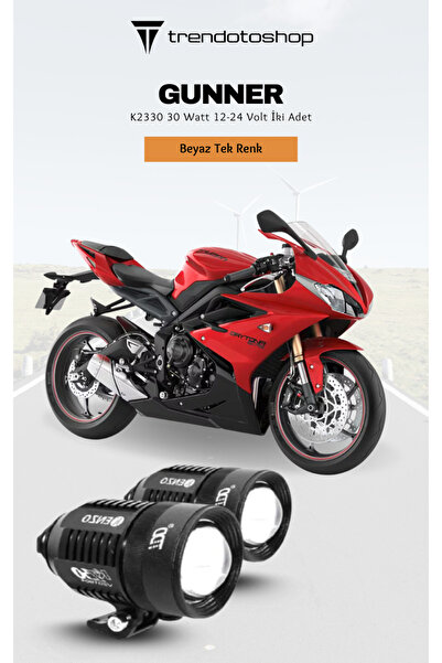 C9 30w Gunner Motosiklet Sis Farı Lambası 2 Adet Ayarlanılabilir Odak Özellik...