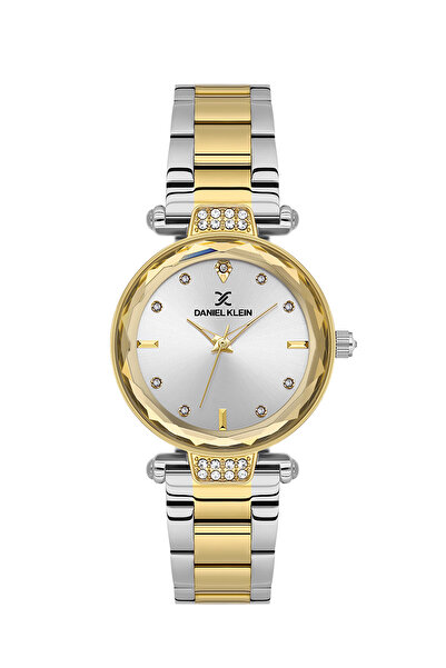 Daniel Klein ساعة نسائية فاخرة من الفولاذ المقاوم للصدأ باللونين الفضي والذهبي DK.6.14132-3
