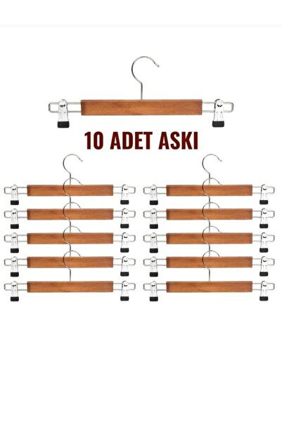 ÖZKAHRA TEKSTİL Umeraș din lemn și plastic cu clemă, pentru fuste, pentru hai...