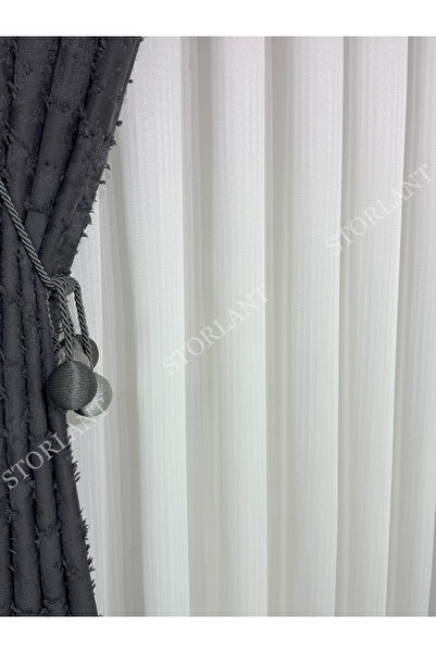 Storlant Soft Zigzag Bambu Düz Tül Perde 1/3 Sık Pileli, Ütü Gerektirmez | En Çok Tercih Edilen Model